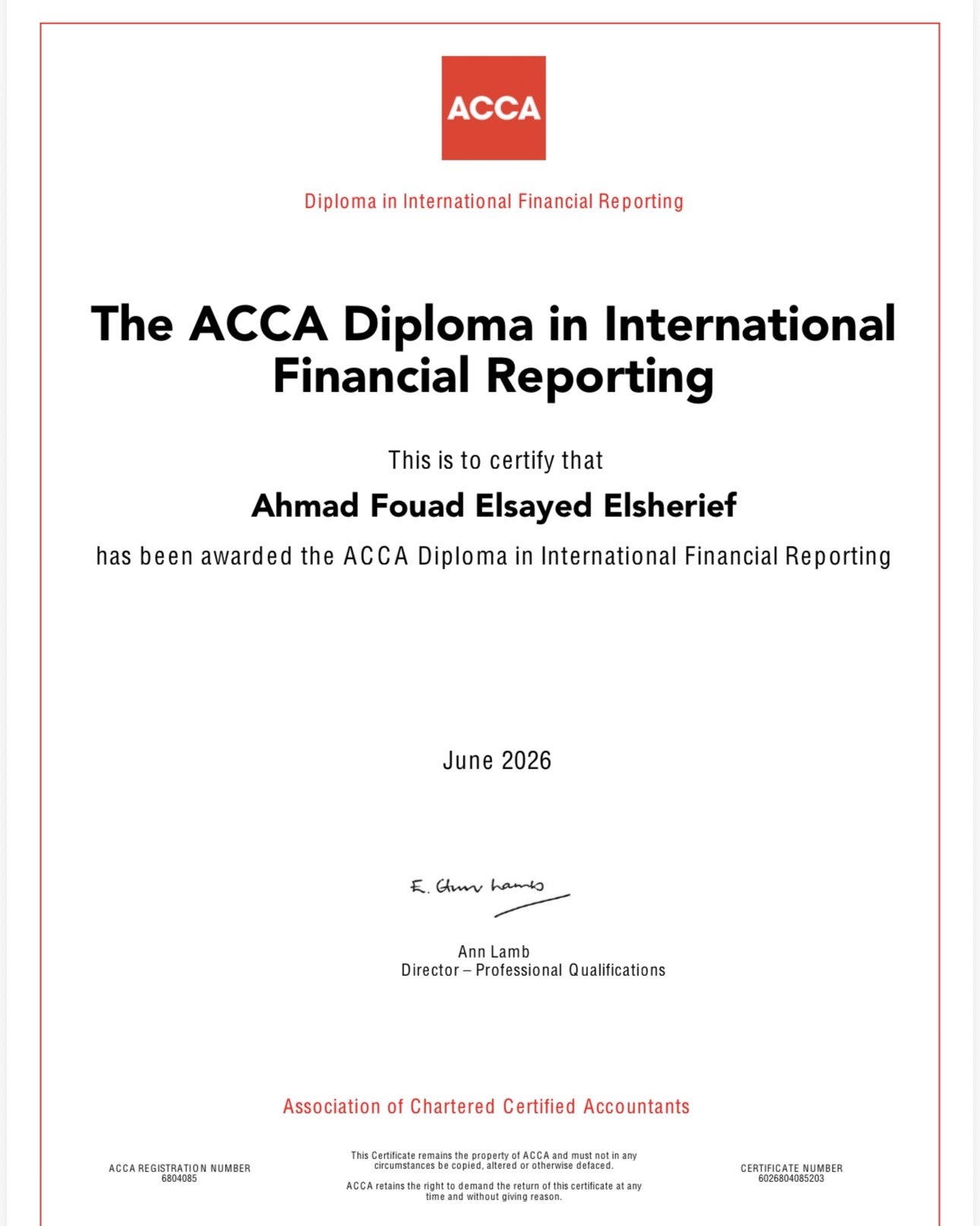 Certificate