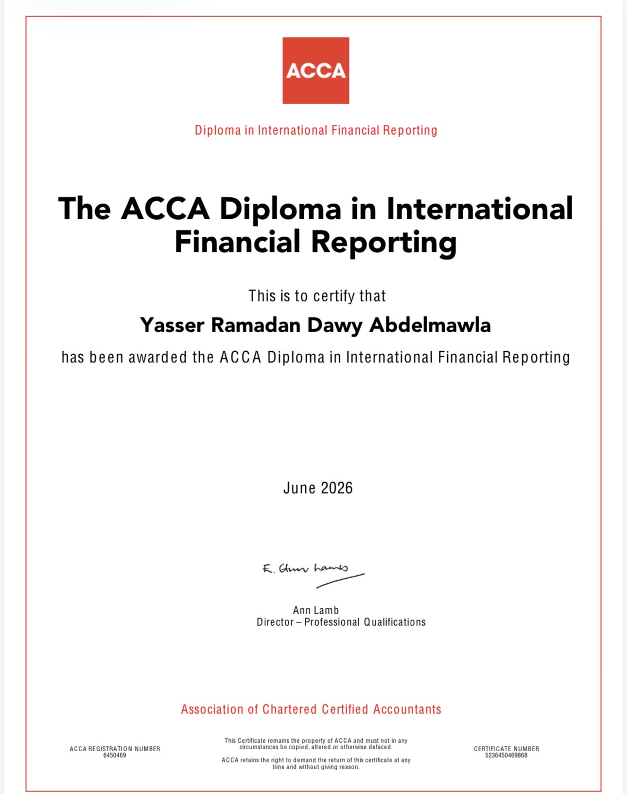 Certificate